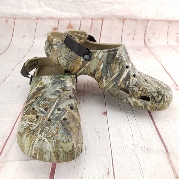 camo crocs with velcro strap